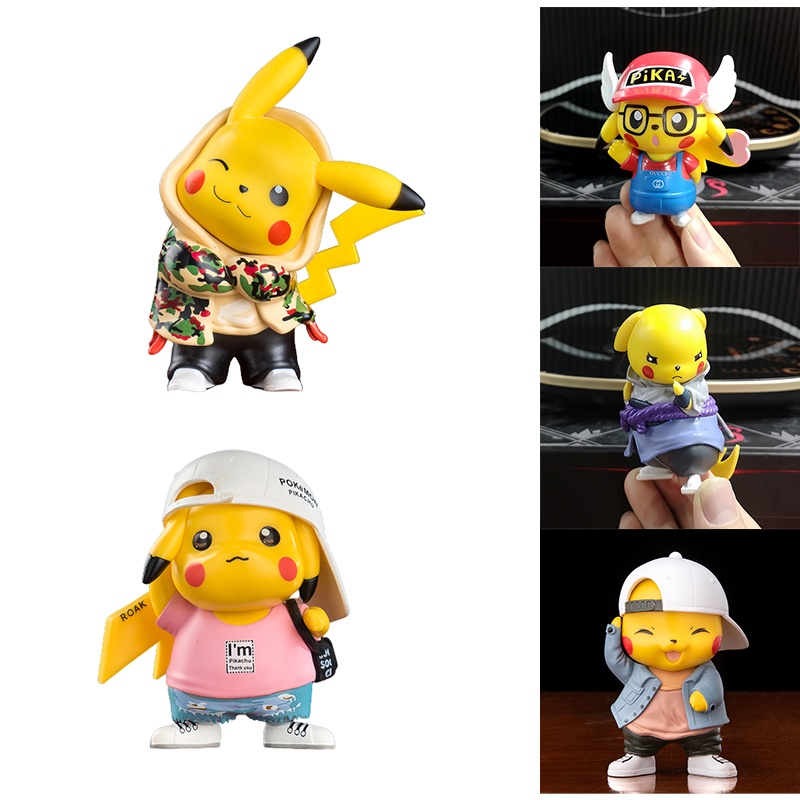 Bahan Pvc Ramah Lingkungan Pikachu Kamuflase Sasuke Arale Figure Dekorasi Mobil Desktop