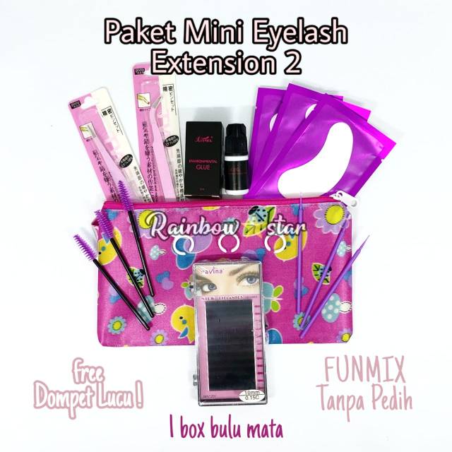 Paket Eyelash Extension / Paket Mini Eyelash Extension 2 / Paket Belajar Sambung Bulu Mata