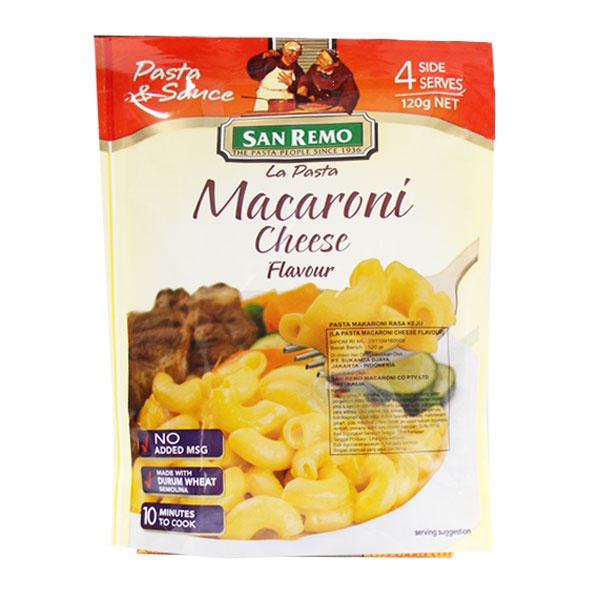 

SANREMO LA PASTA MACARONI CHEESE 120 GR