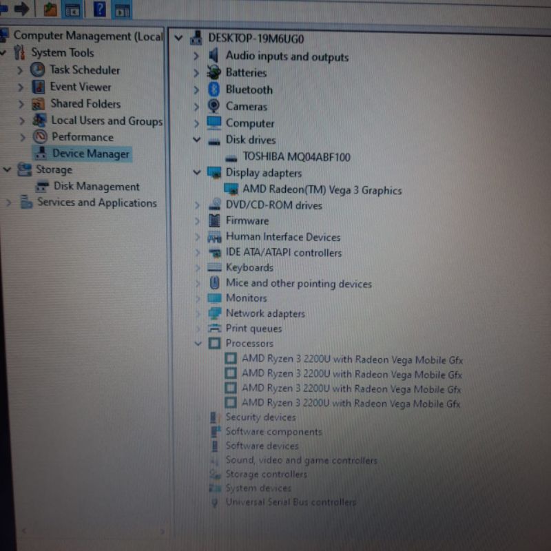 Laptop Hp 15-db0009AU Amd Ryzen 3 - 2200U Ram 4GB HDD 1TB Vga Amd Radeon Vega 3 Layar 15inch Keyboard Numlock