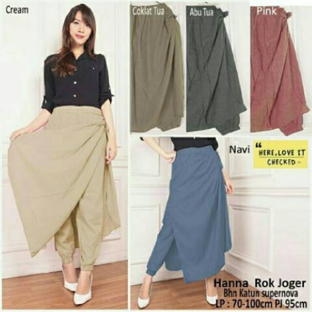 Celana Kulot Wanita Lucu Murah Katun Supernova Hana Rok joger