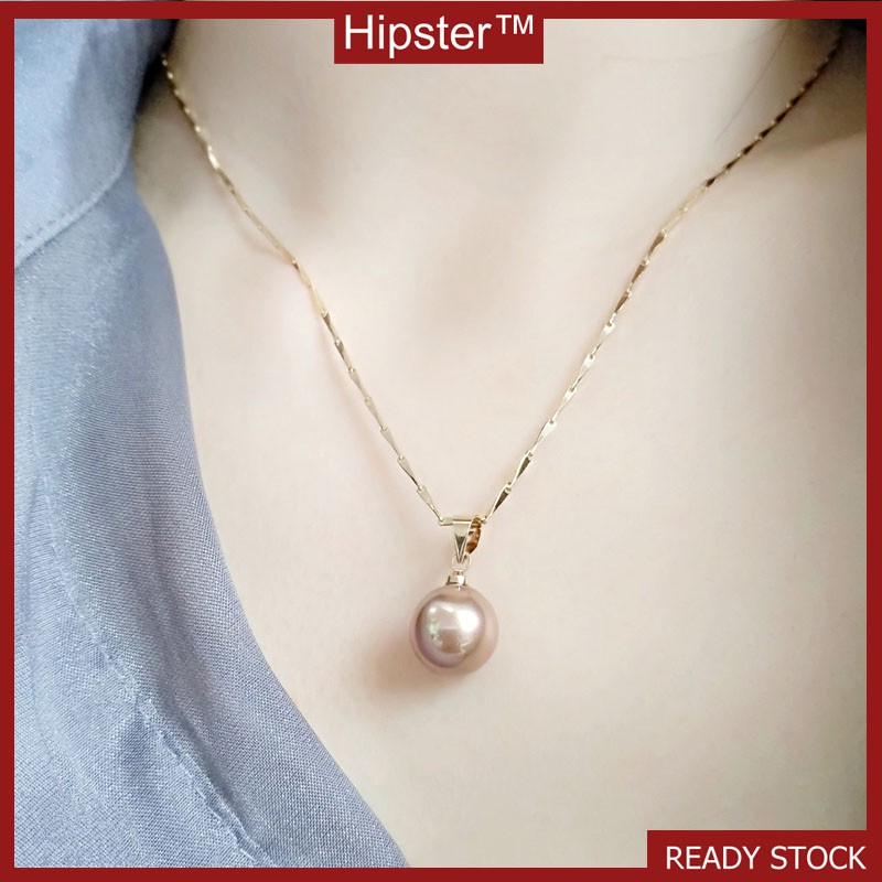 Retro Elegant Natural Freshwater Pearl Pendant Rose Gold Necklace