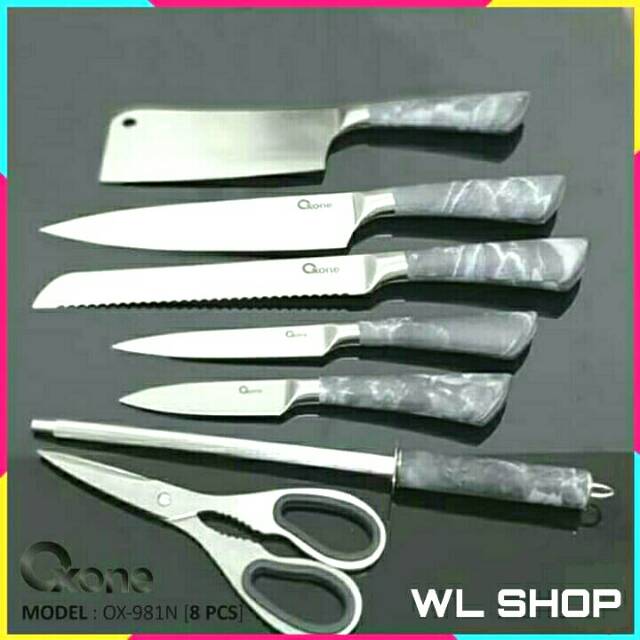 Oxone Ox-981N Butterfly Knife Set Pisau Stainless Dengan Gunting Premium Pemotong Tajam OX 981N 981