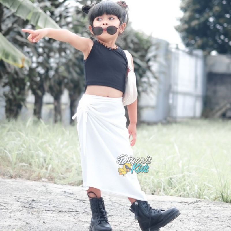 Rok serut crinkle couple ibu dan anak | Rok serut anak | Rok serut casual | Korean Skirt