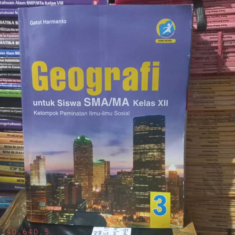 BUKU BEKAS GEOGRAFI SMA KELAS 3 yrama widya