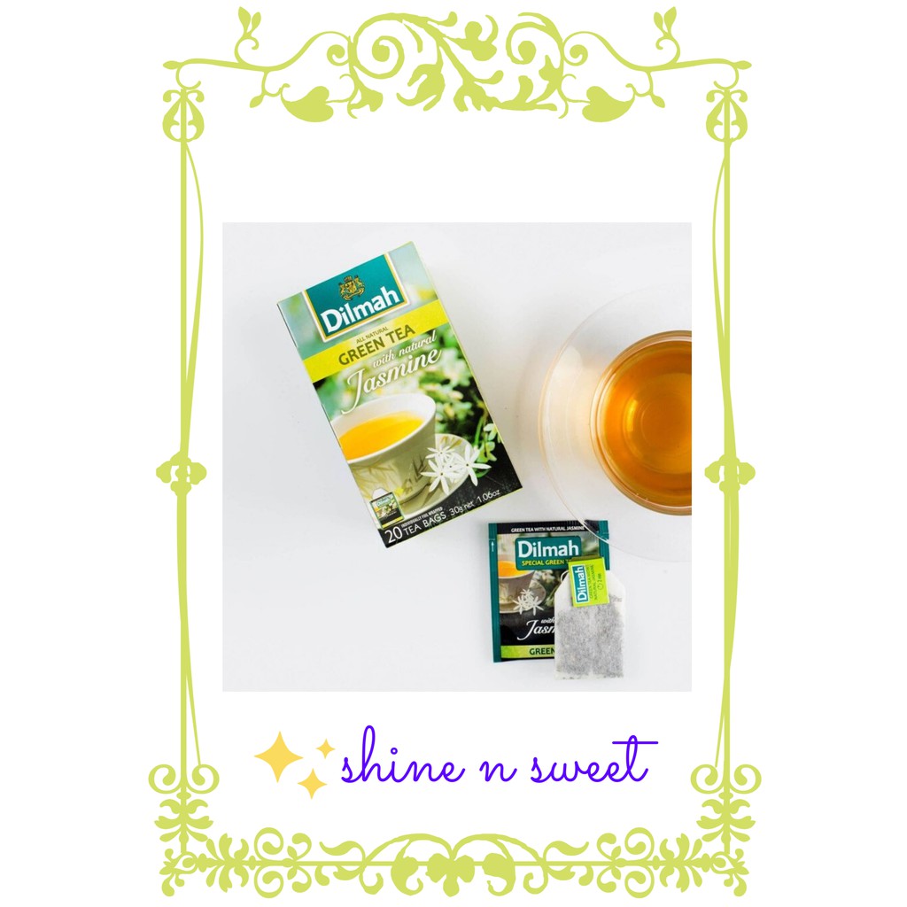 

Dilmah With Natural Jasmine / All Natural Green Tea / Tea Bags 20