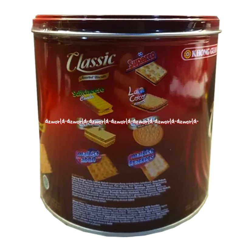 Khong Guan Classic Assorted Biscuit 350gr Biskuit Khonguan Klasik Kaleng Konguan Khongguan