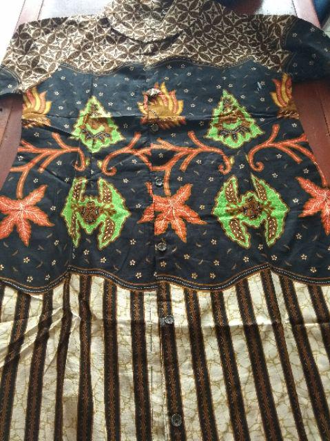 Tunik Batik Kode 504 Kancing Depan Krah Dk Tangan 7/8 Bhn Katun Batik Mataram By Ratoe Modern