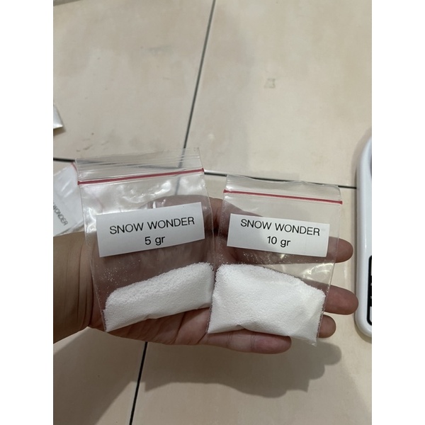 snowonder fake snow 10gr snow wonder bahan cloud slime snowonder USA import salju instant snow