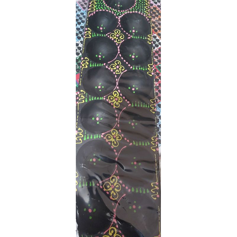 Papan Congklak Kayu Motif Panjang Dan Bijinya 100Pcs