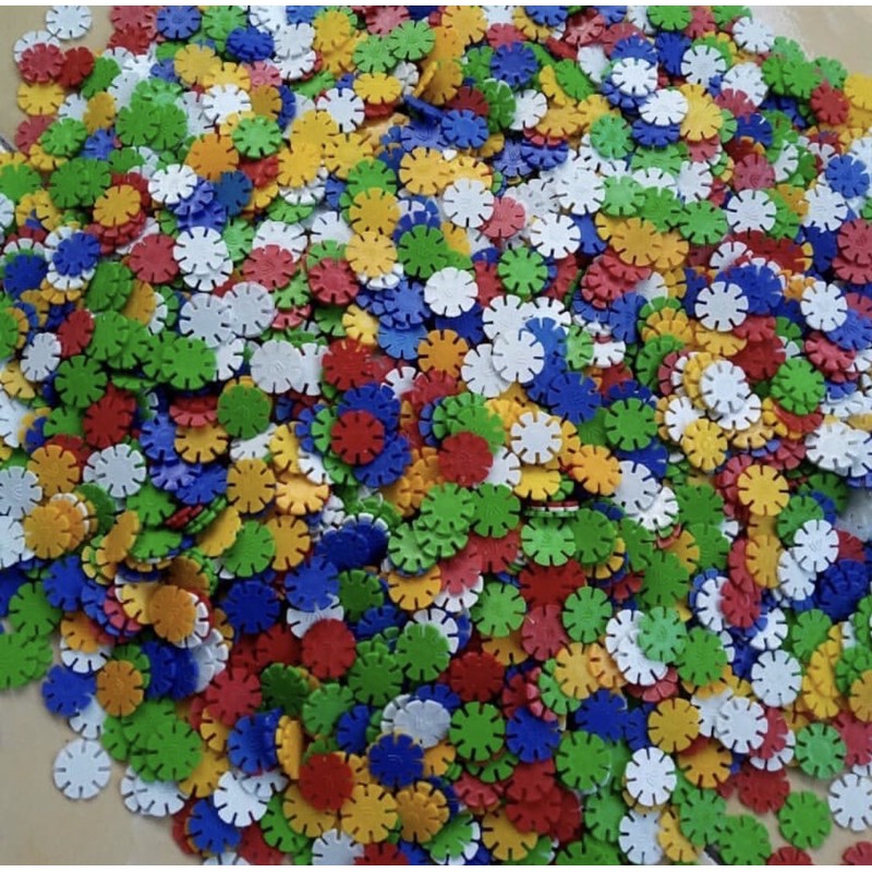 Lego jadul kiloan/bombik bunga kecil/lego tazos kecil/1000gr/1kg/mainan edukasi anak