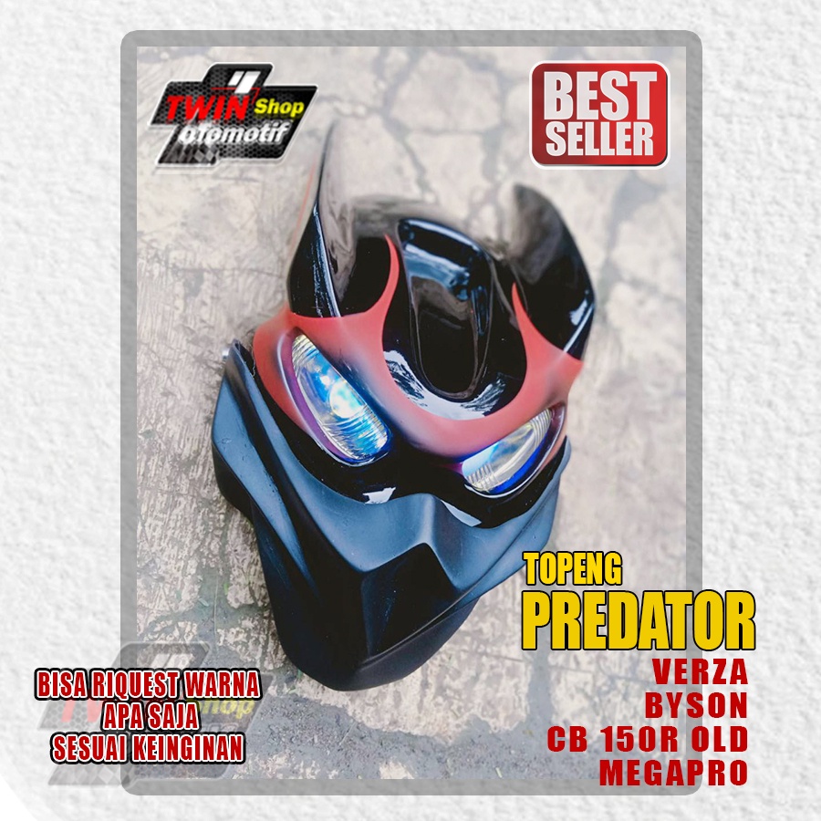 Topeng predator universal untuk Vixion / verza / byson / cb 150R old / megapro / new vixion / new CB