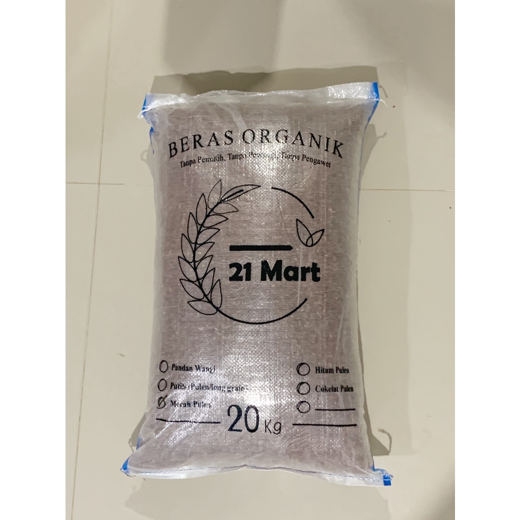 

Beras Merah Pulen - Organik - Kemasan 20kg