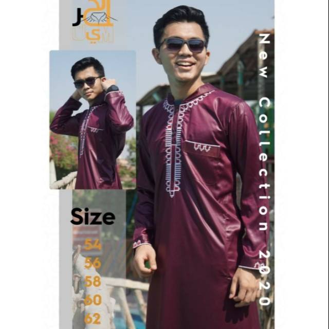 GAMIS JUBAH AL HARAMAIN IMPORT MESIR POLYESTER MODEL HOODIE BORDIR CAKEP