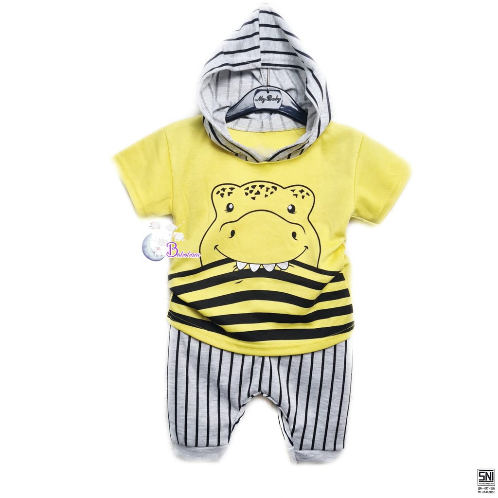 BAJU BAYI  PAKAIAN ANAK HEWAN KARAKTER LUCU BUAYA SETELAN ANAK LAKI-LAKI / SETELAN ANAK HARGA GROSIR