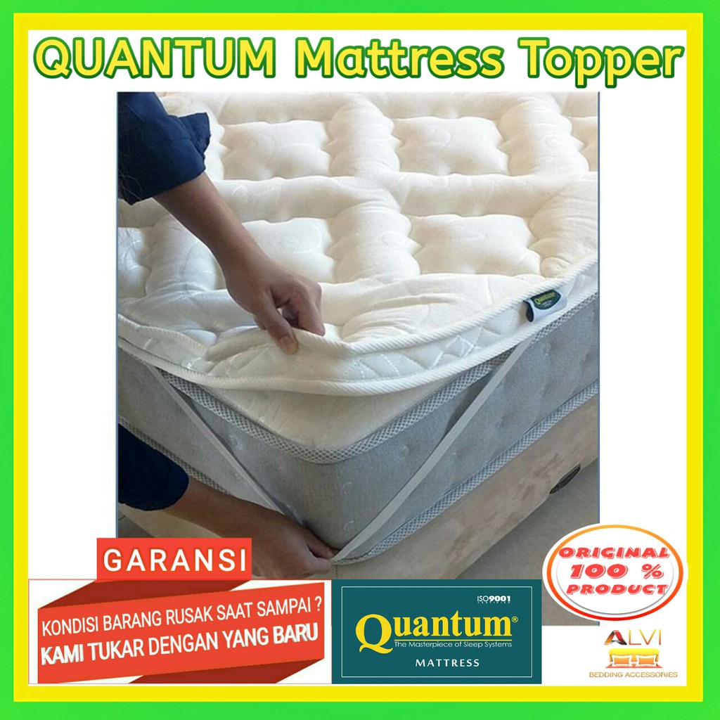 Quantum Toper Matras 120 x 200 6 cm Double Pelapis Kasur Pelindung Springbed Matras Kasur Lantai