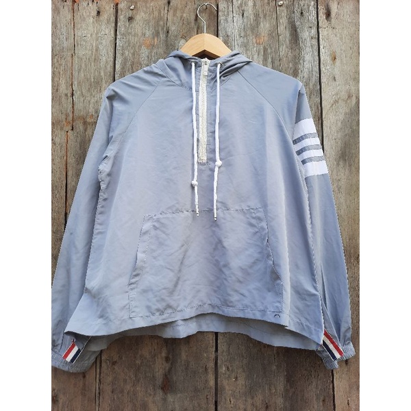 hoodie thom browne parasut cycling half zip size M second preloved