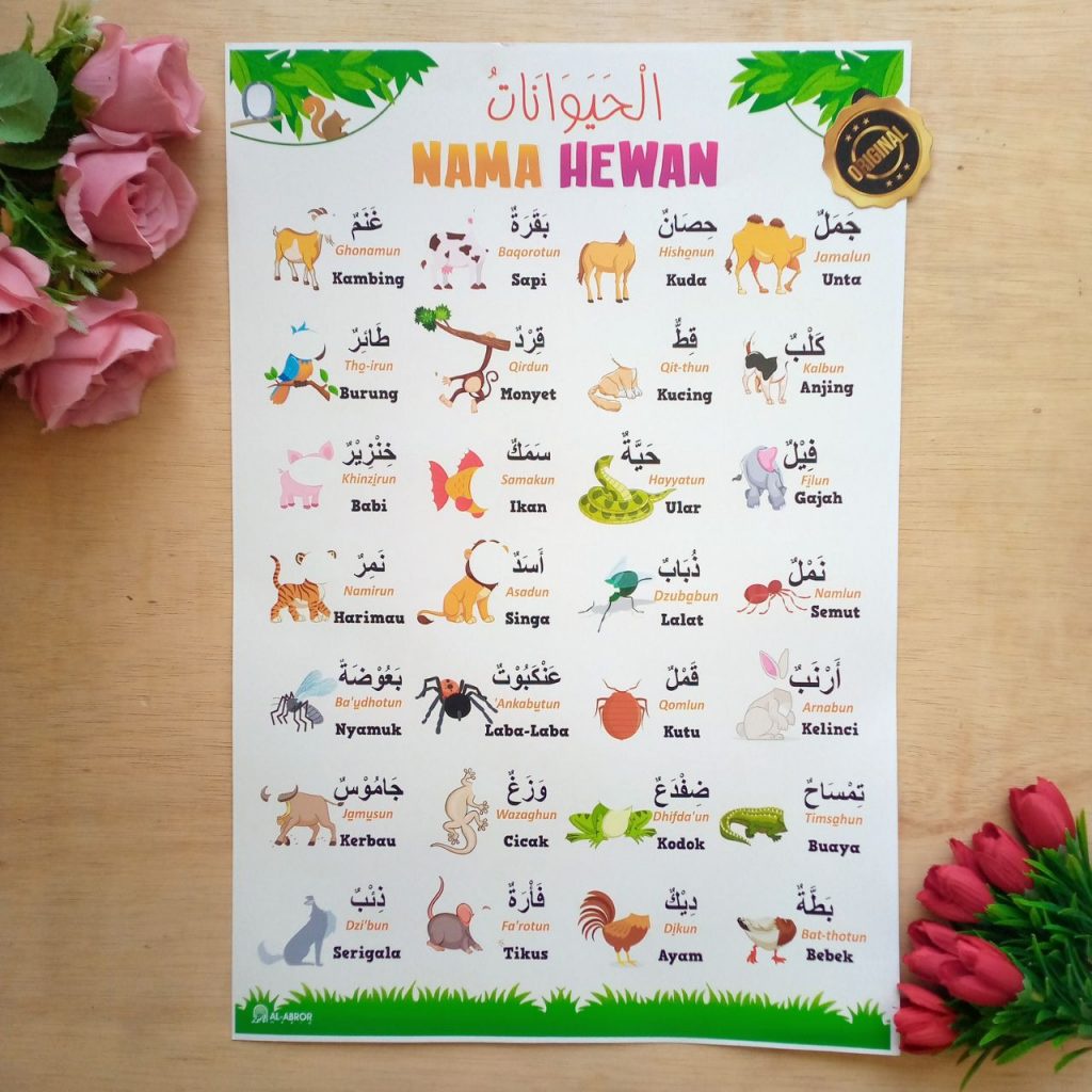 Poster Nama Hewan Al-Abror