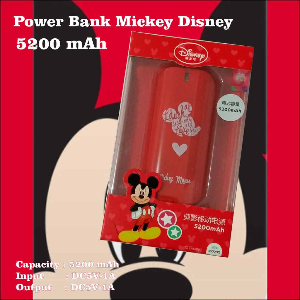 Powerbank Mickey Mouse Disney 5200mAh