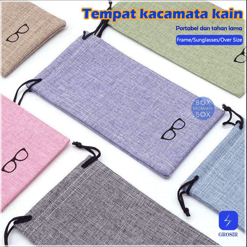 Tempat Kacamata Hard Case dan Kain Kantong Kacamata Bundling Keren Soft Color 2in1 Terbaru