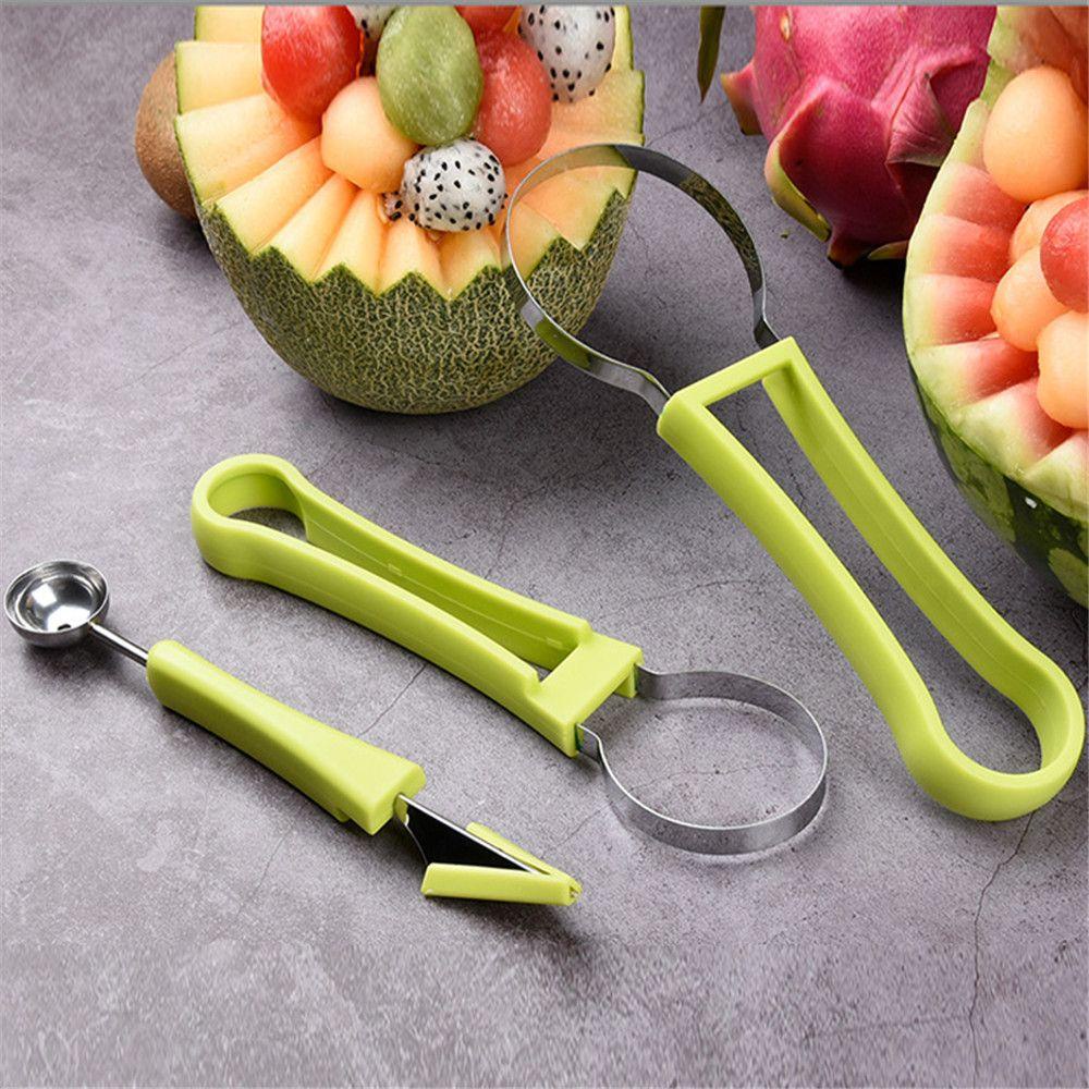 Sendok Baller Melon 4in1 Nanas 4in1 Double-End Watermelon Cutter Separator Alat Ukir