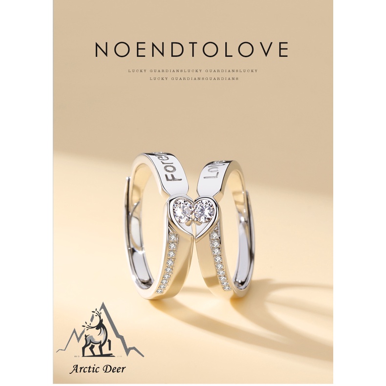 Cincin couple-Forever cincin pasangan cincin titanium Original Arctic Deer