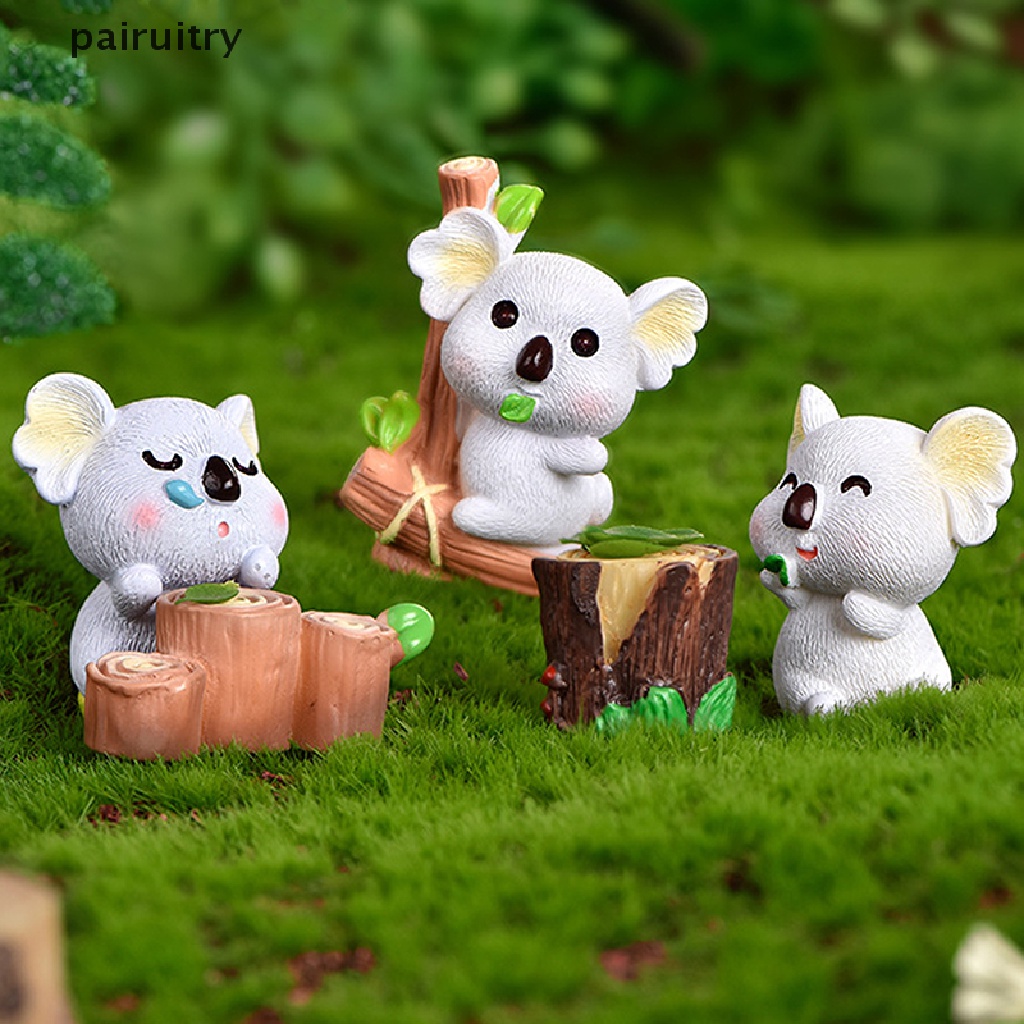 Ornamen Miniatur Koala micro landscape Untuk Dekorasi Rumah