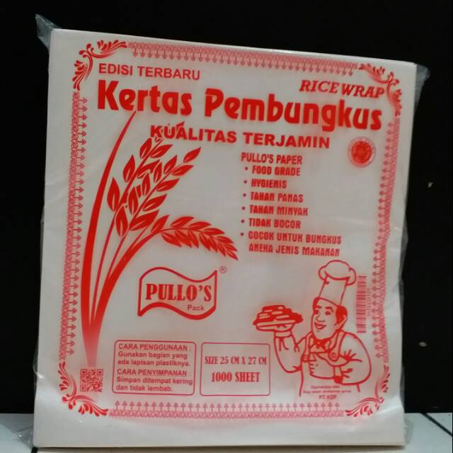 

Kertas pembungkus isi 1000lbr/kertas roti/rice wrap