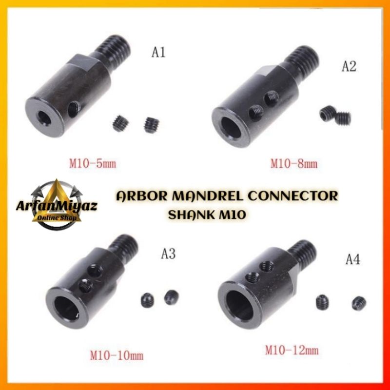 New Arbor Shank M10-5mm, M10-8mm, M10-10mm,M10-12mm Arbor Mandrel Connector drill grinder connecting