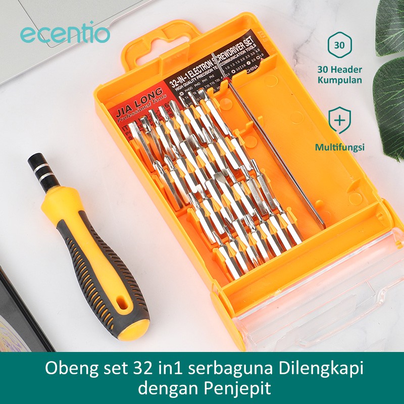 

Ecentio 32PC/set Obeng set Telur Screwdriver Handphone Obeng box set