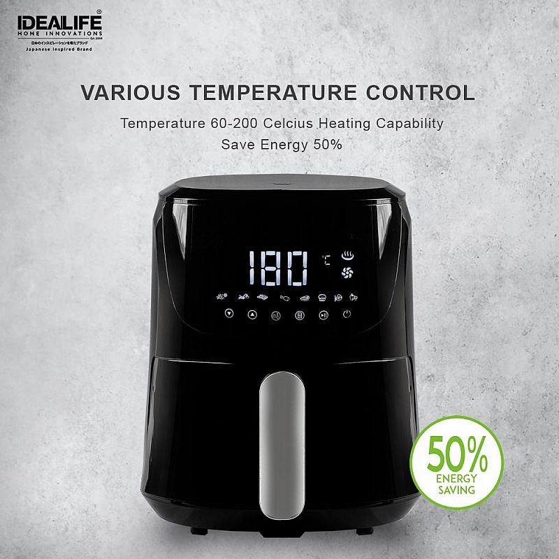 Air Fryer IL200 - Penggorengan Tanpa Minyak IL-200 4L - IDEALIFE Air Fryer