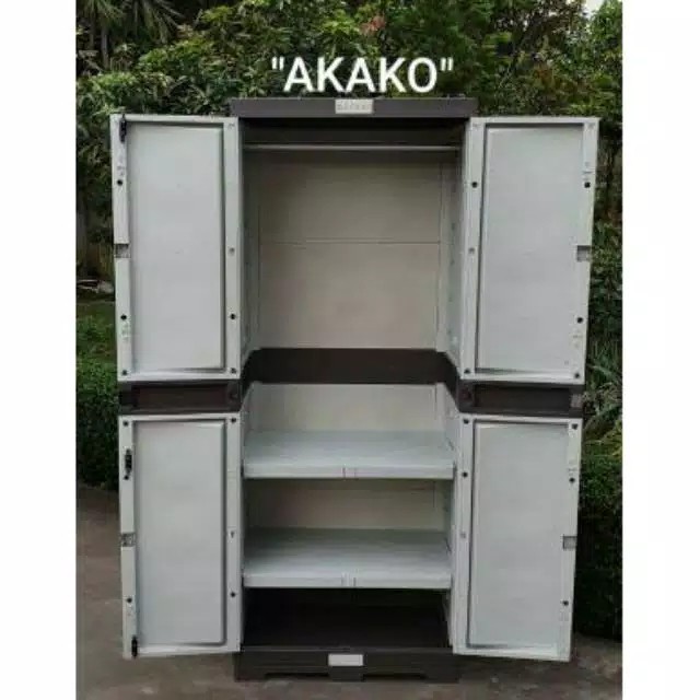 Lemari pakaian akako LP2P exclusive rotan full kunci