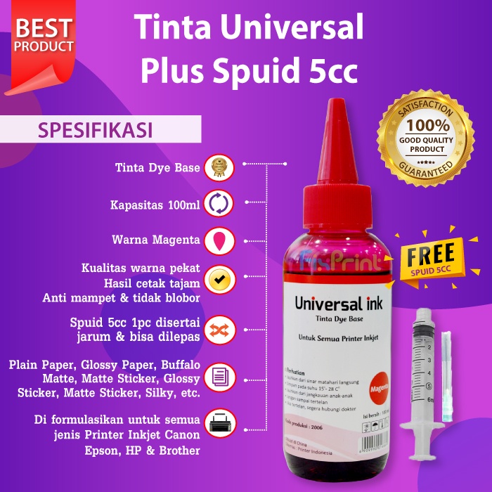 FixPrint Tinta 100ml Refill Cartridge Infus Printer 678 680 682 802 803 685 Printer 2135 2335 2336