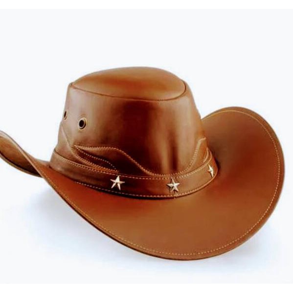 DIJAMIN ORI Topi koboy kulit asli laken kulit asli termurah gbbh703