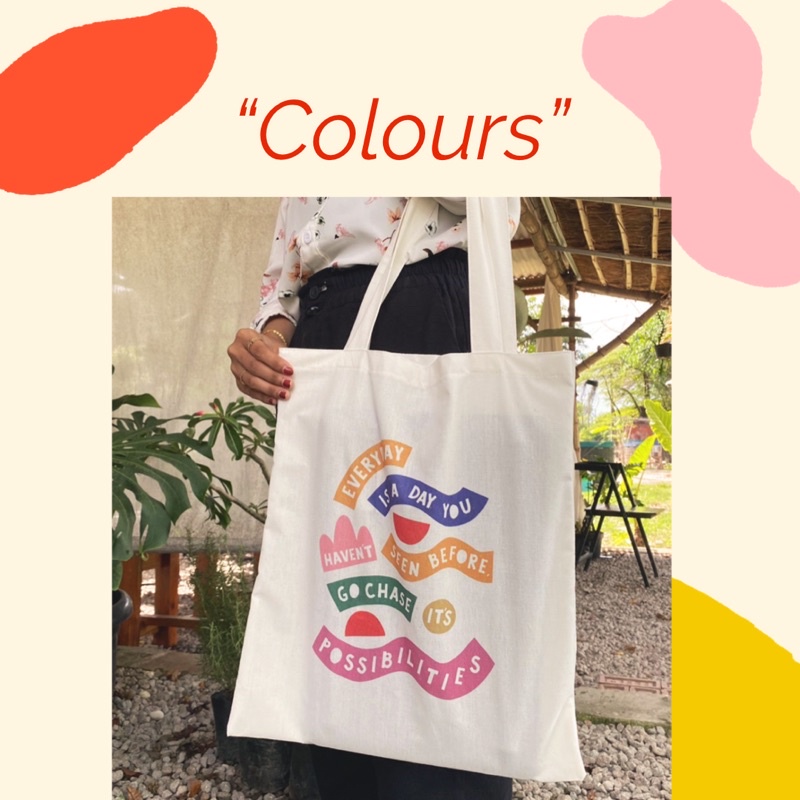 (READYSTOCK) TOTEBAG BLACU MURAH AESTHETIC CUTE KEKINIAN