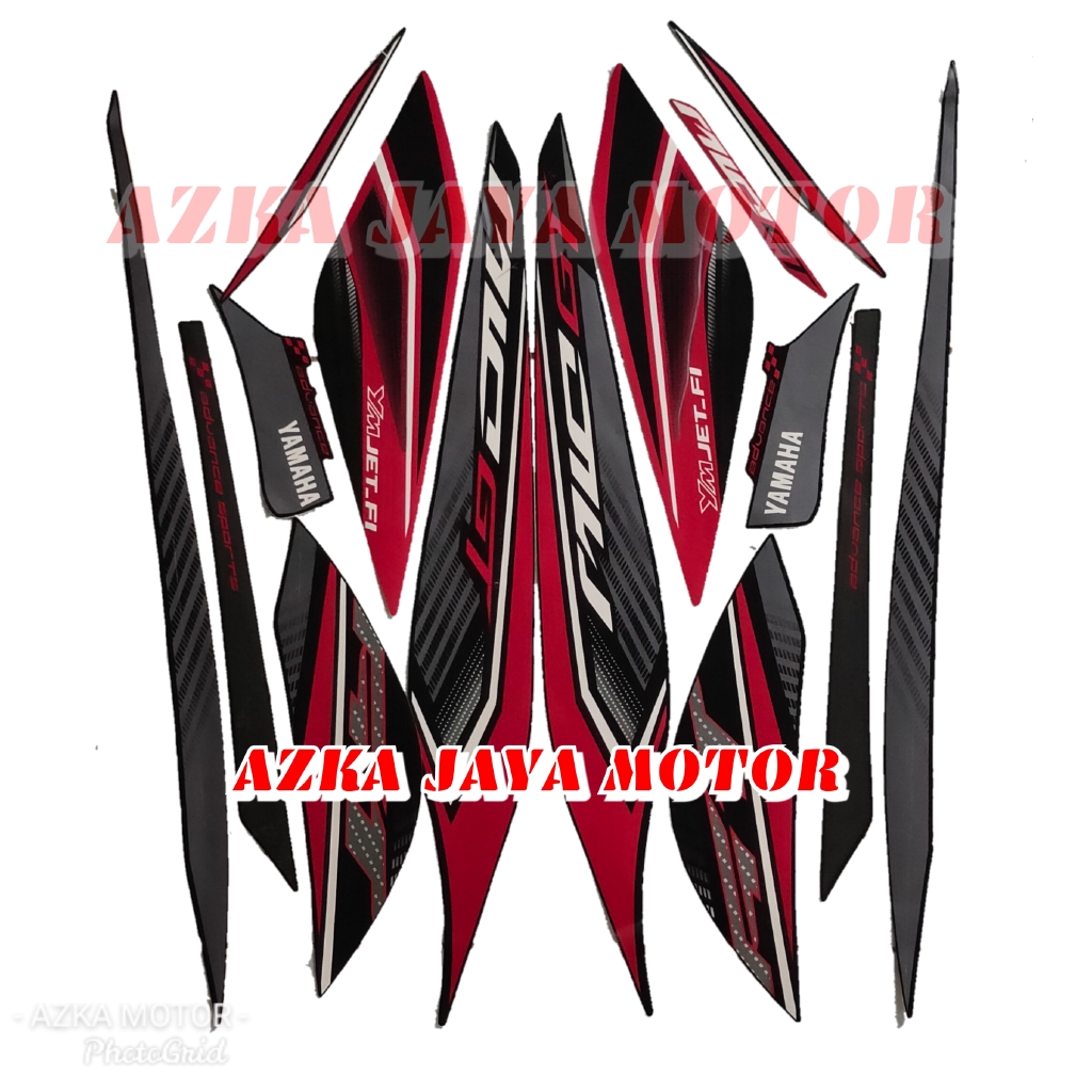 Sticker / Striping full body Yamaha Mio GT 2013 merah hitam