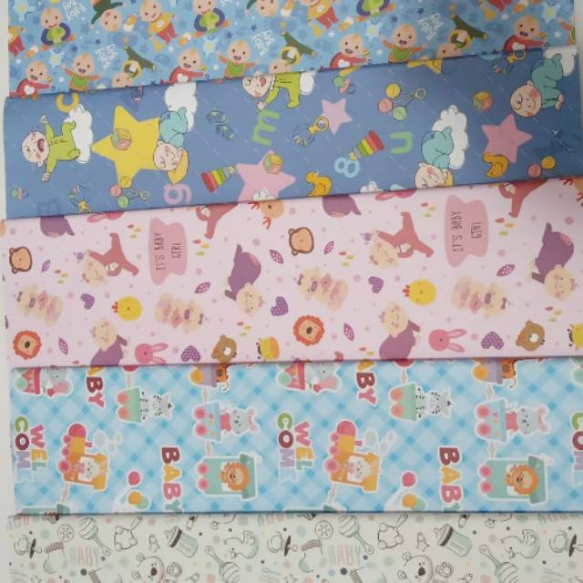 

MIN 10 lembar Kertas kado sanwa motif anak ukuran 70 x 50cm