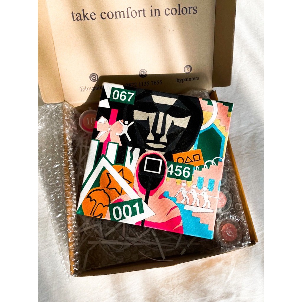 

Paint By Numbers [456] | ByPainters | Painting Kit | 20x20cm | 10 Colours