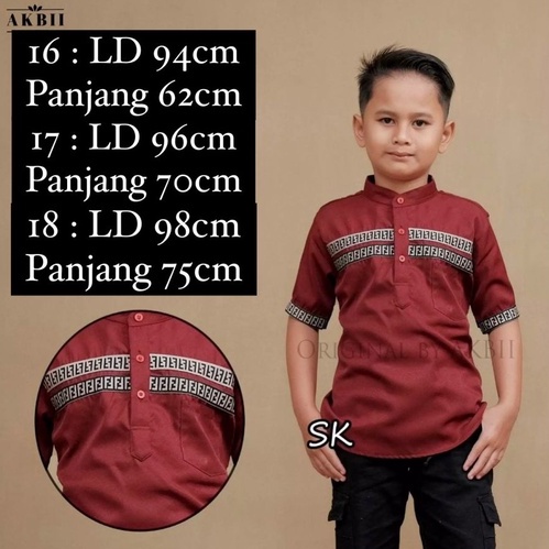 Kemeja Kokoh Anak Alfian / Baju Muslim Anak Laki-Laki / Baju Lebaran Anak dan Remaja