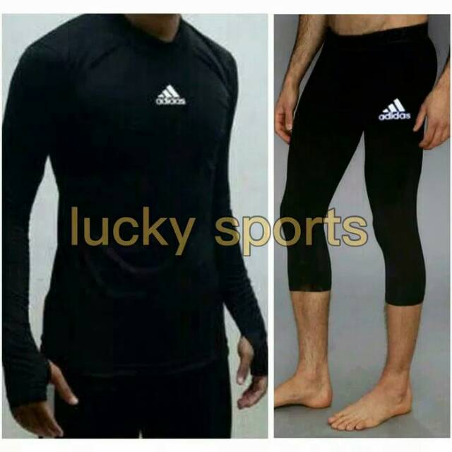 PAKET  BASELAYER PANJANG +leging tanggung 7/8