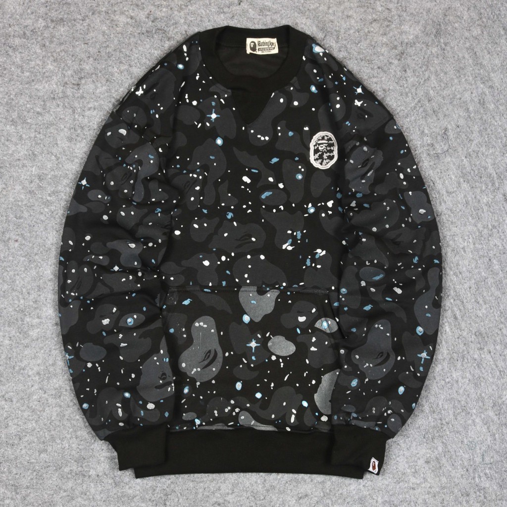 JAKET SWEATER CREWNECK APE SPACE CAMO UNISEX PREMIUM QUALITY