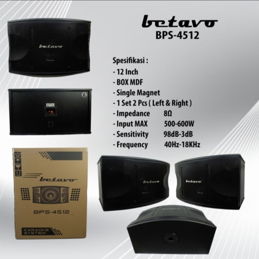 Speaker Pasif karaoke 12 inch Betavo Bps4512 Original Pasiv Bps 4512