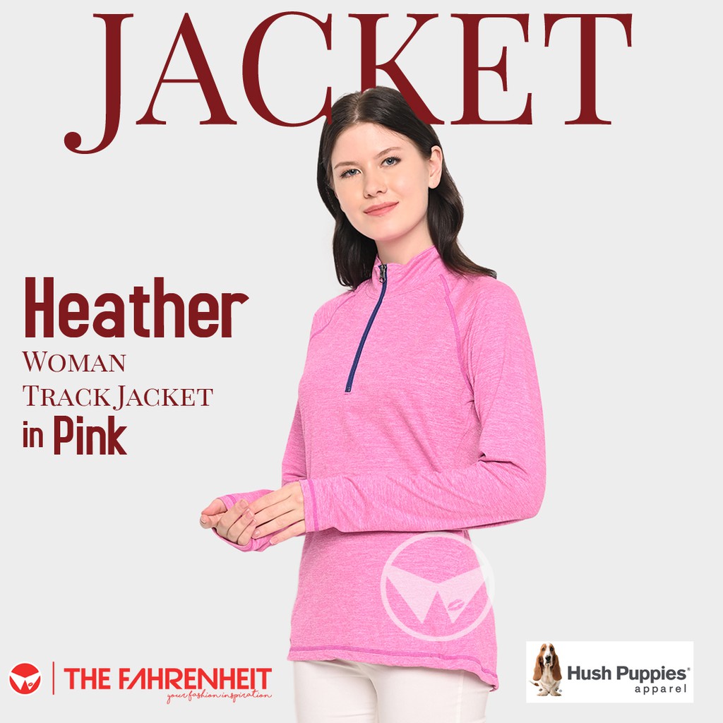 The-Fahrenheit Heather Hush Puppies Woman Track Jacket - Pink