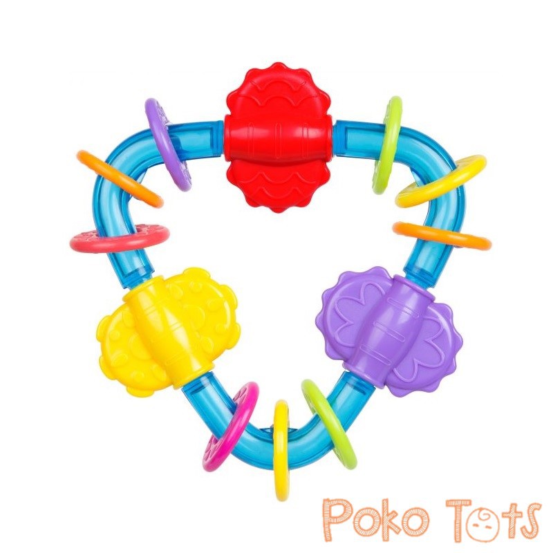 Playgro Spinning Triangle Rattle Gigitan Bayi Bentuk Segitiga Dengan Kerincing
