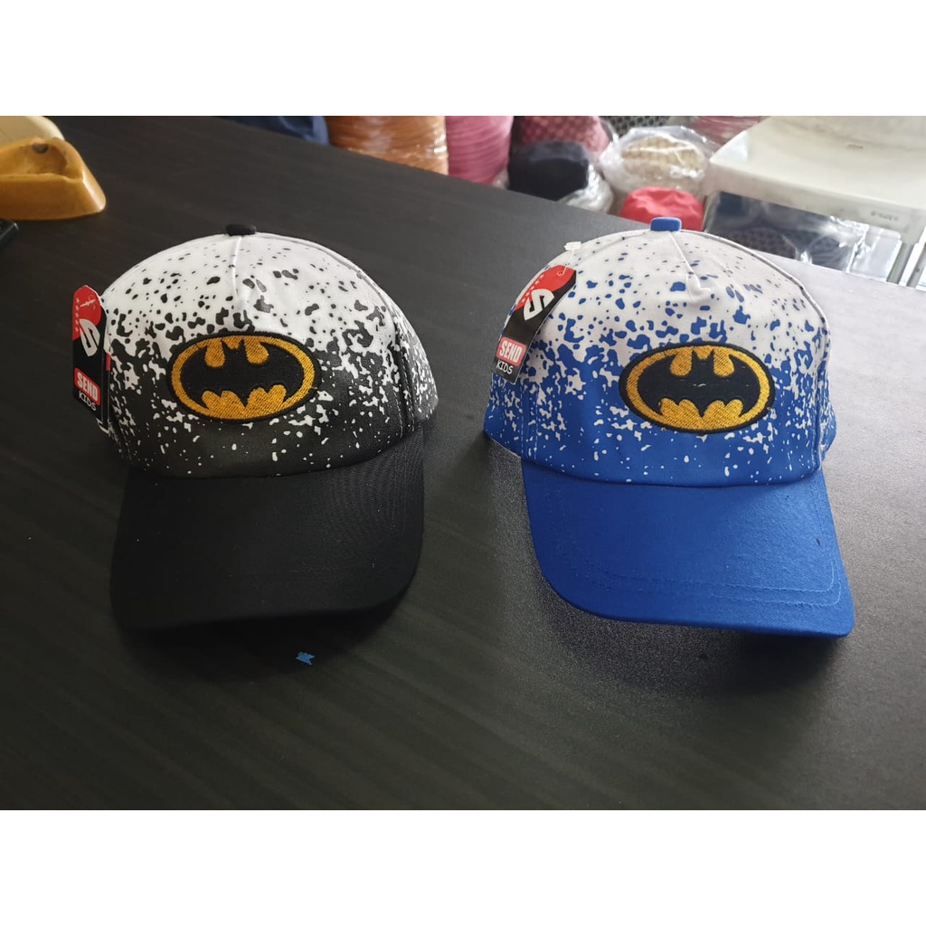 TOPI ANAK PRIA KARAKTER SUPERMAN,BATMAN,ADVANGER,SPIDERMAN/ TOPI KARAKTER PRINTING TRENDY TERMURAH / REAL PICK