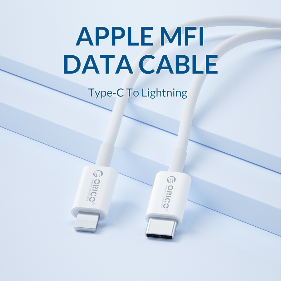 Kabel Data Charge Orico CL01-10 Usb Type-c to lightning 1m cable 3A for iphone ipad  ipod