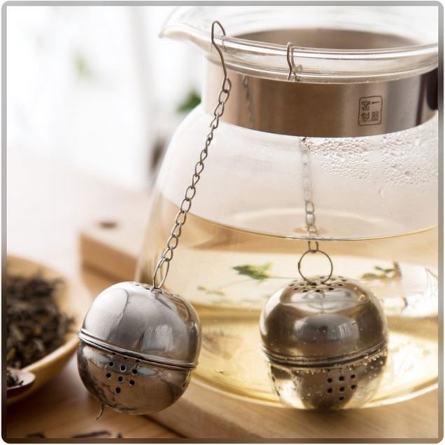 Saringan Teh Stainless Bulat Tea Infuser Ball Kopi Daun Herbal