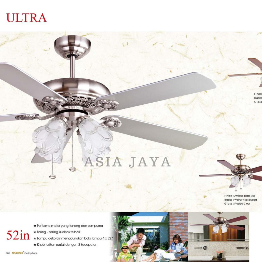 Kipas Angin Mt Edma Ceiling Fan Ultra 52 Inch Shopee Indonesia