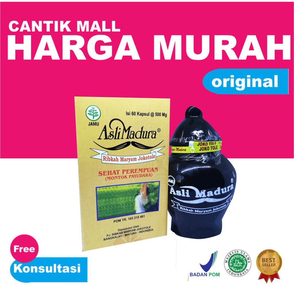 jamu montok payudara super madura isi 60 kapsul pembesar payudara pemanen padat dan kencang kembali