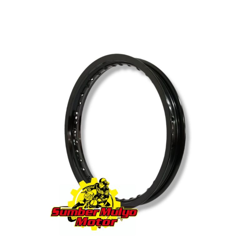 VELEG ALUMUNIUM MEREK TK RACING ORIGINALTYPE WM SHAPE WARNA HITAM UKURAN 160 RING 15 HOLE 36H